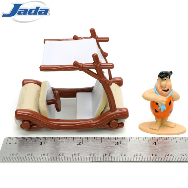 Jada Toys Hollywood Rides The Flintstones  - Flintmobile with Fred Flintstone 1/32 Scale Diecast Vehicle